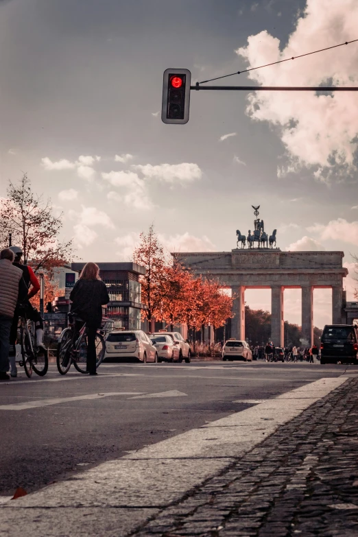 an image of an outdoor place with people walking