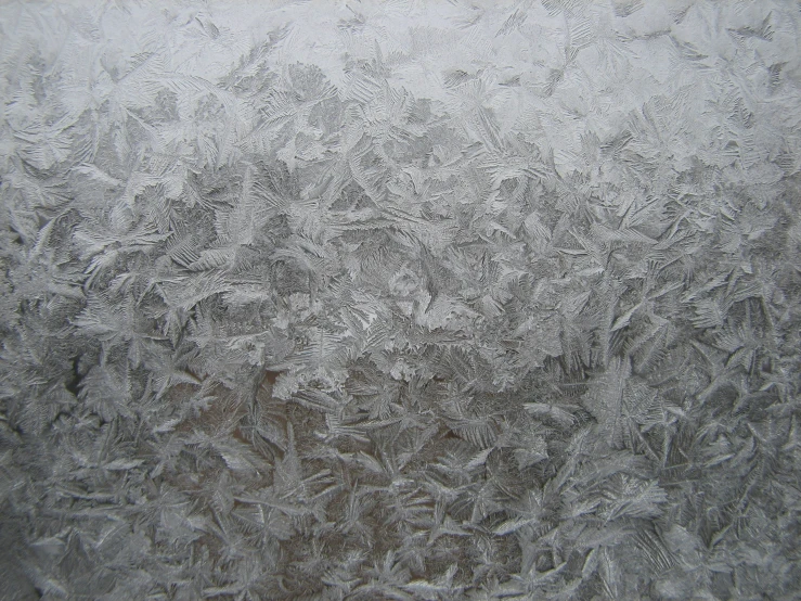 frost crystals, frosting on glass with light from the top