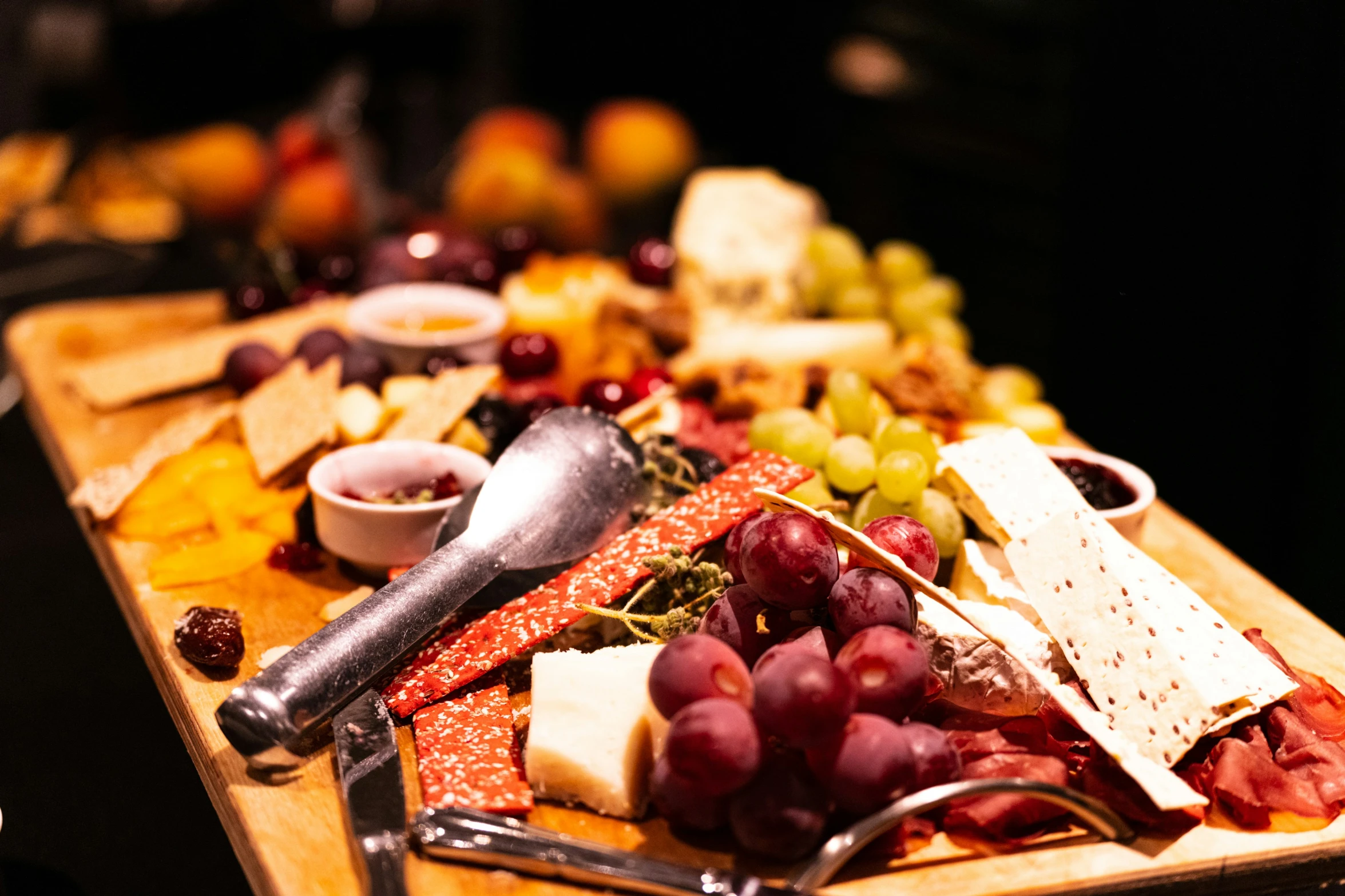 this tray has many different types of cheese on it