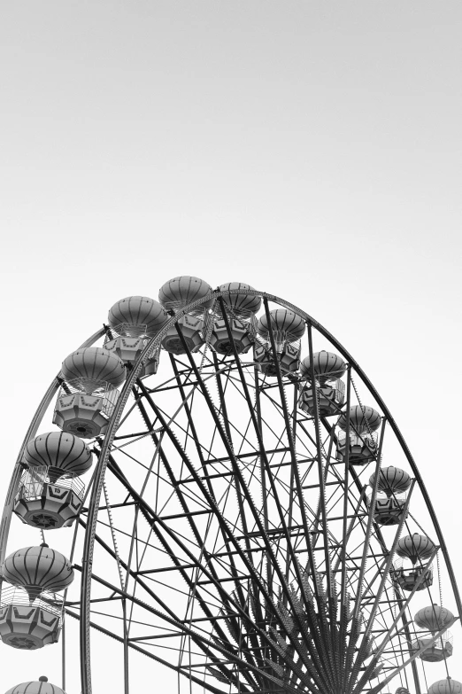 an amut park ferris wheel with its wheels facing right