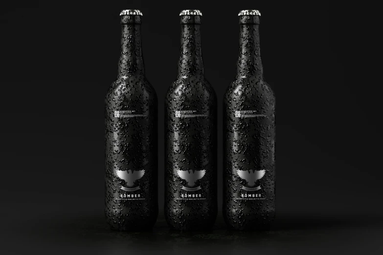 a bottle of beer, in an image in this picture is the same bottle as three bottles