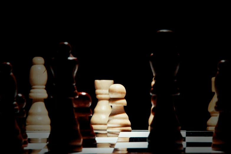 a chess set sitting on top of a table