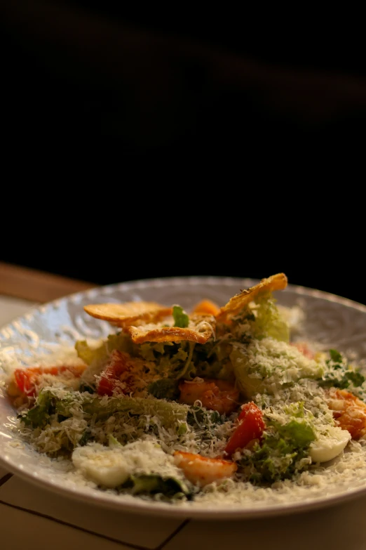 a bowl full of food on a table