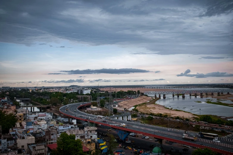 the view of an overpass from a height viewpoint