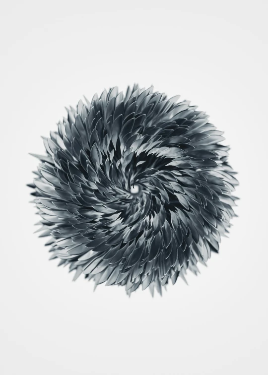 a circular object in the center of a white background