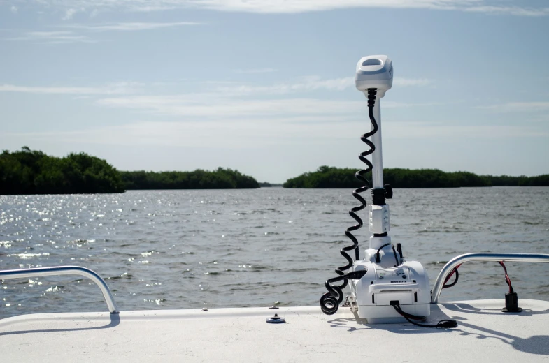 the helm is positioned near the top of a boat