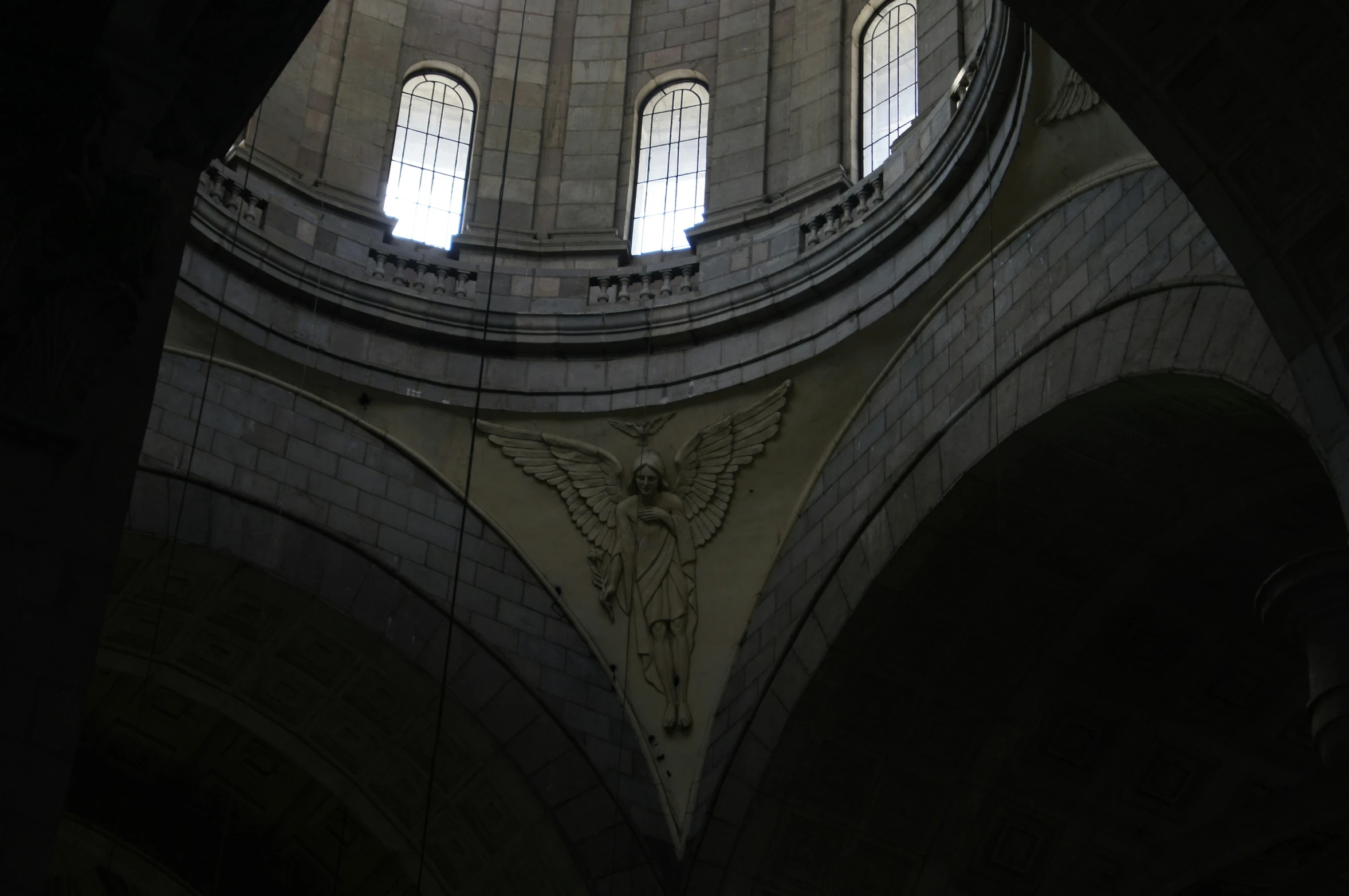 looking up at an architecturally intricately decorated building