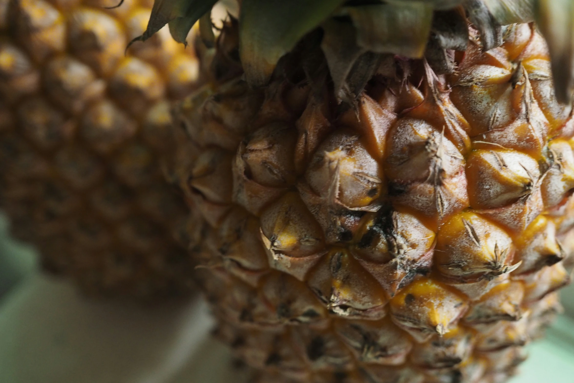 a pineapple is ready to be eaten by someone