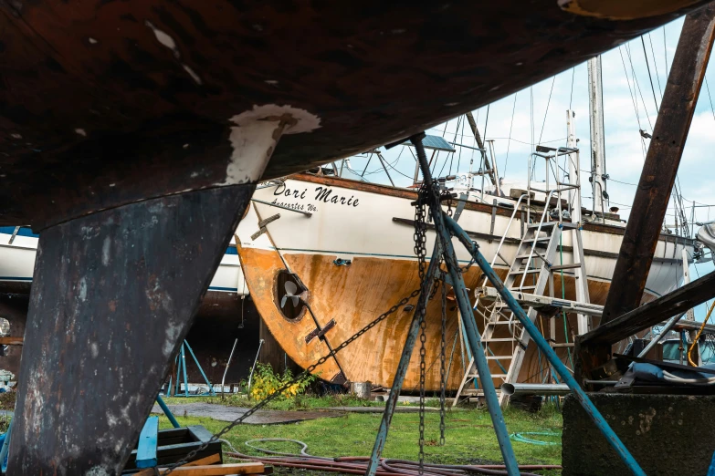 two big boats that are sitting on the water