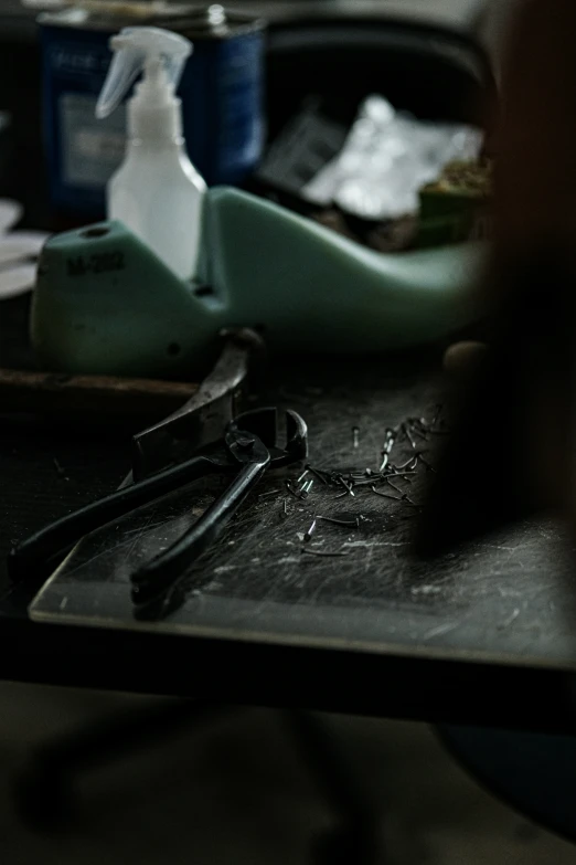 this is an image of tools sitting on a desk