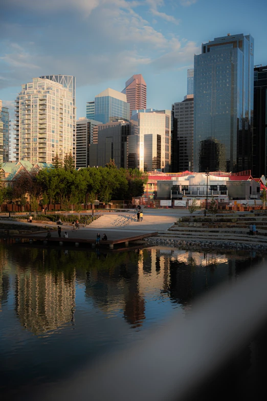 the city is full of buildings near the water