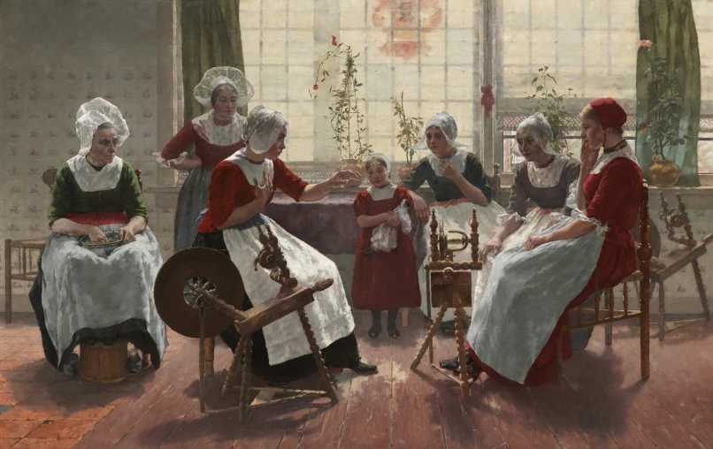 a group of ladies having tea and chatting