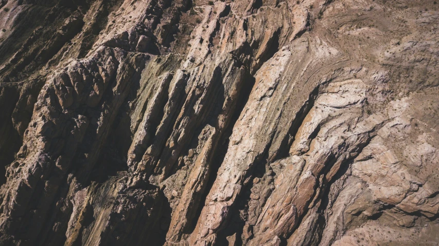 closeup image of a rocky formation with very thin ridges