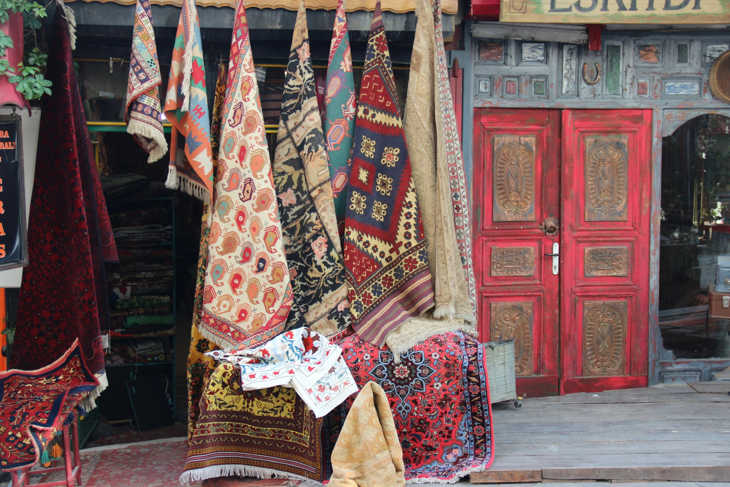 many items are for sale outside of a market