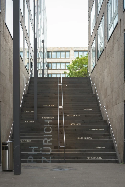 some stairs going up and down to the bottom