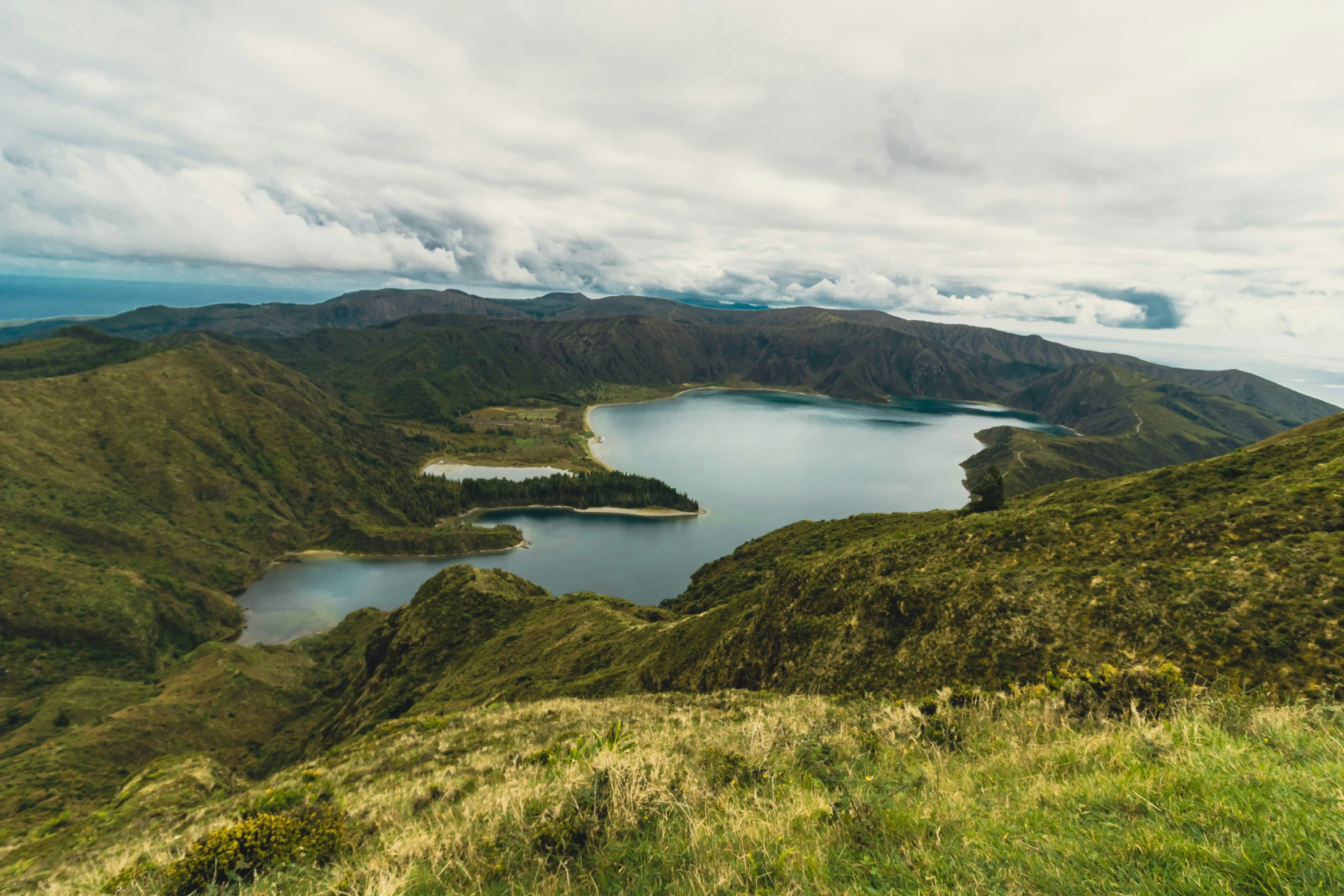 a view from the top of a hill