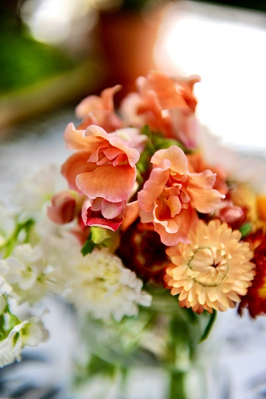 there are flowers that are on top of a table