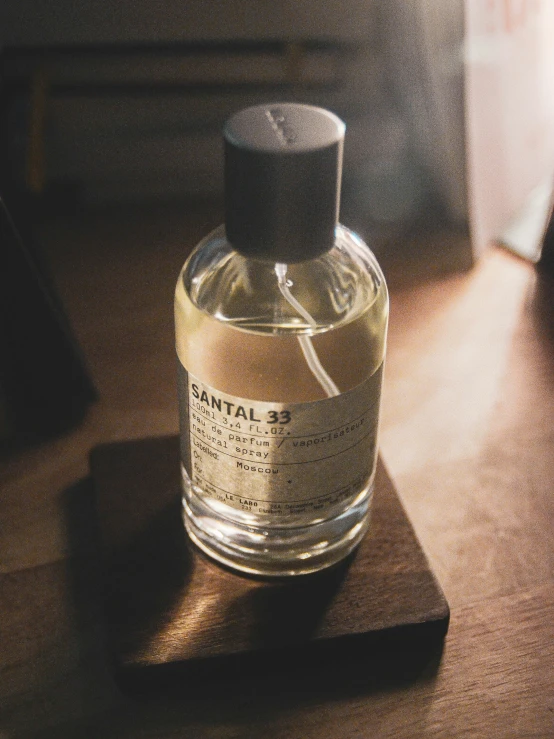 this is a bottle of cologne on a table