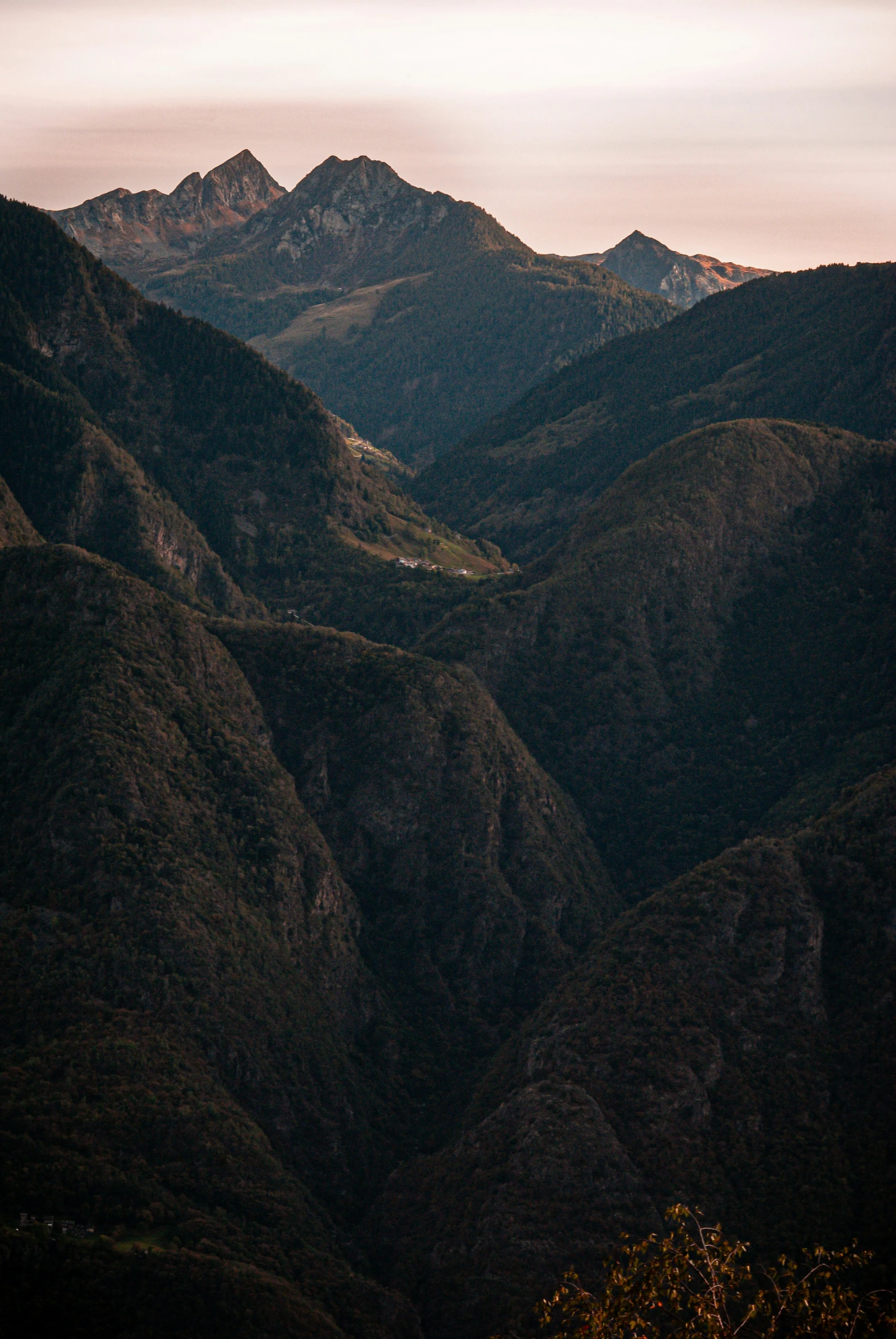 a hill side landscape with hills in the background