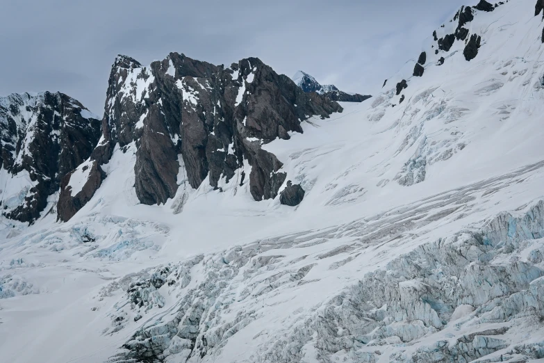 a person skiing down a very steep mountain