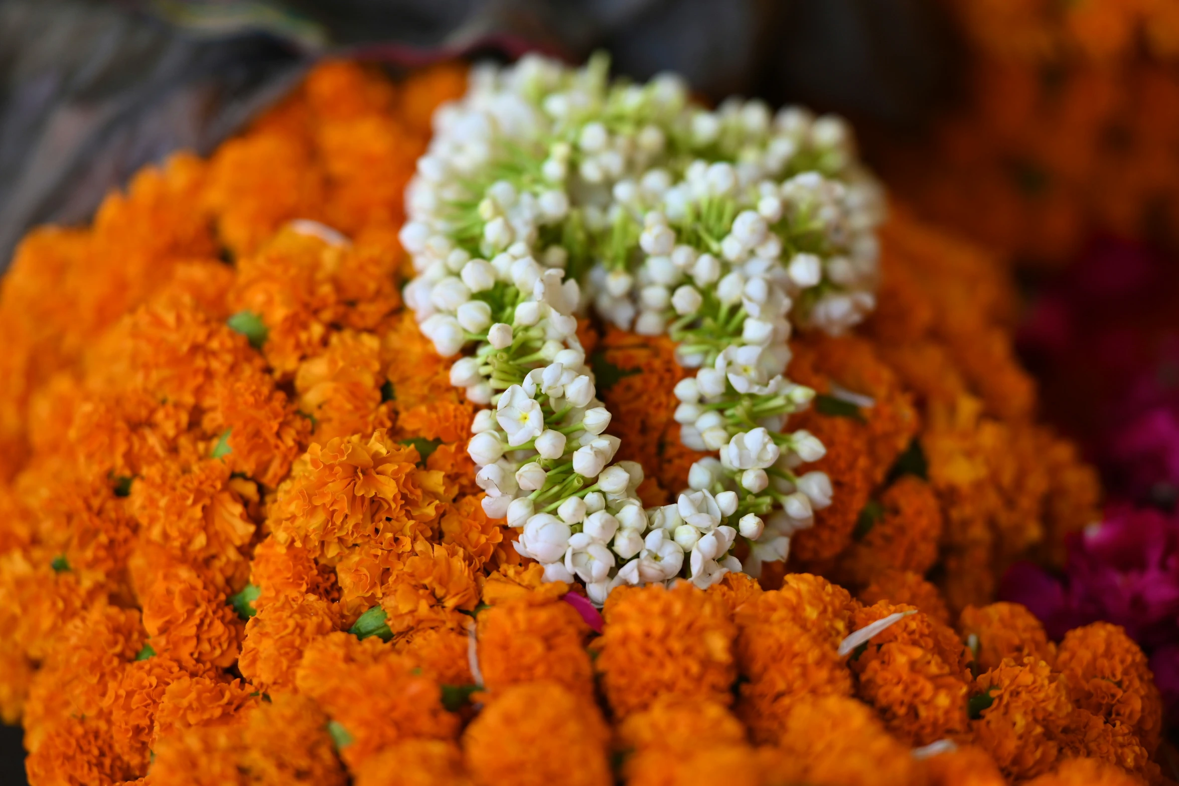 colorful flowers arranged together on top of each other