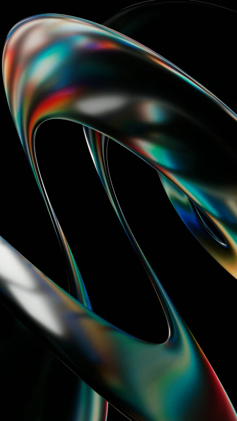 an abstract design is shown on a black background