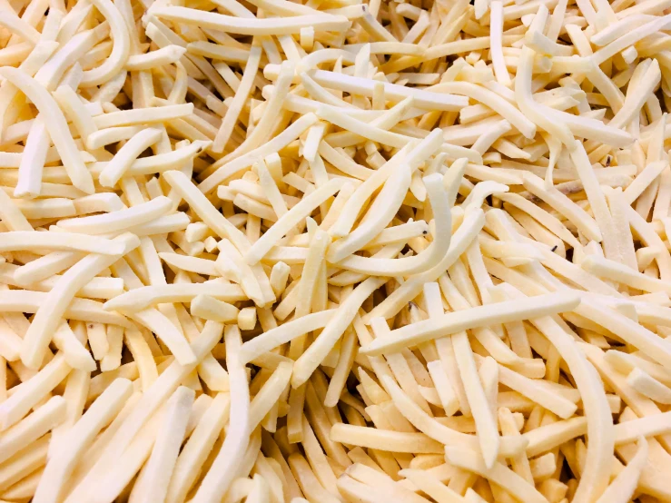 a pile of pasta sits on top of each other