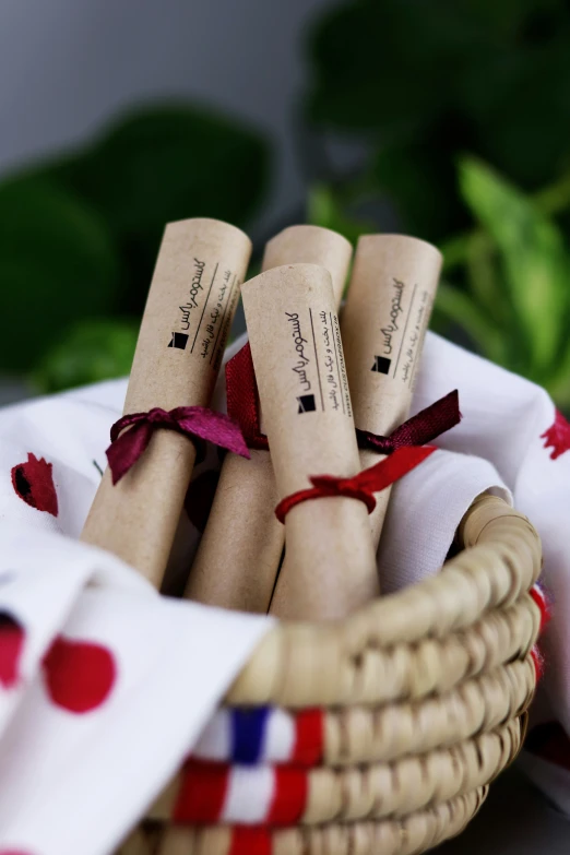 several small matchessticks placed in a woven basket