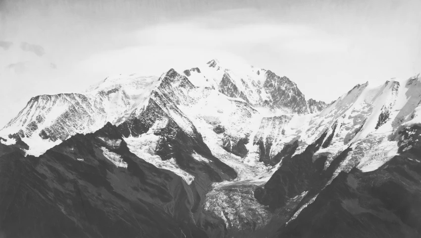 a black and white po of the mountains