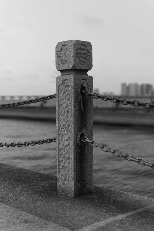 the cement barrier extends into the ocean