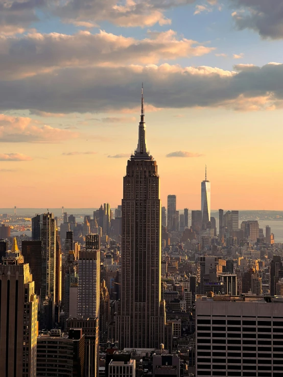 view of empire building from the top of a skyscr