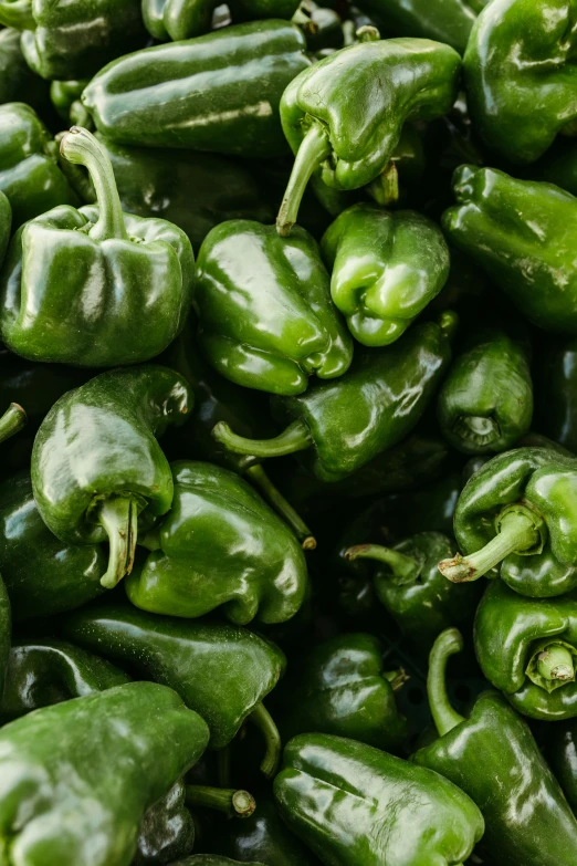 a lot of green peppers that are together