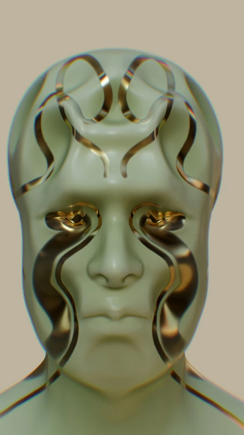 a computer generated picture of the face and nose of an alien