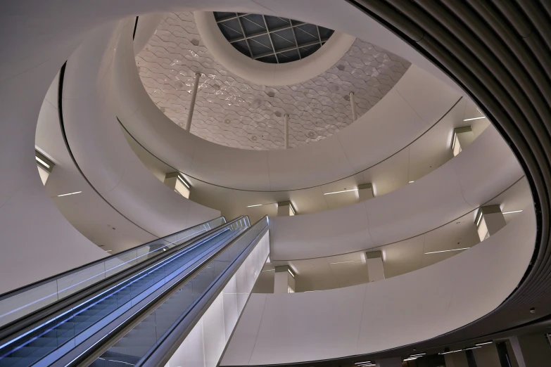 the top floor of an indoor shopping mall