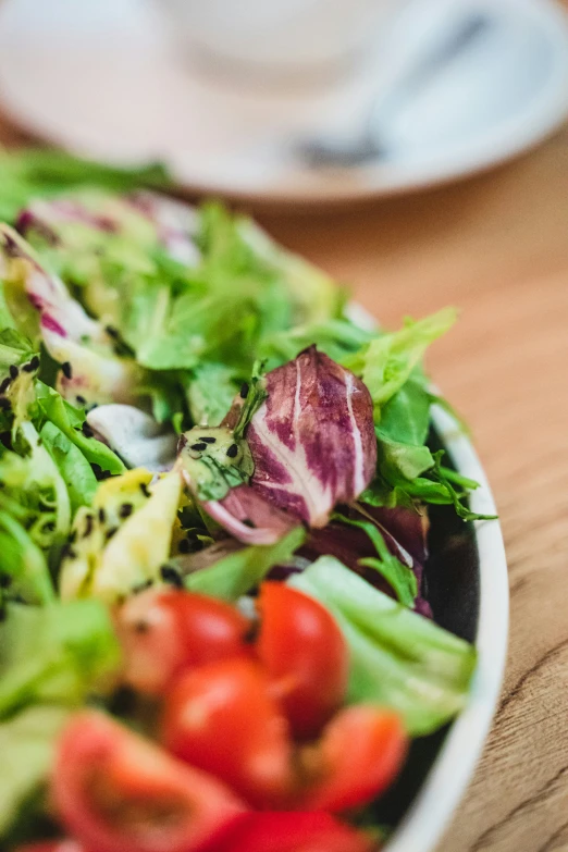 the salad has been cooked and put on a plate