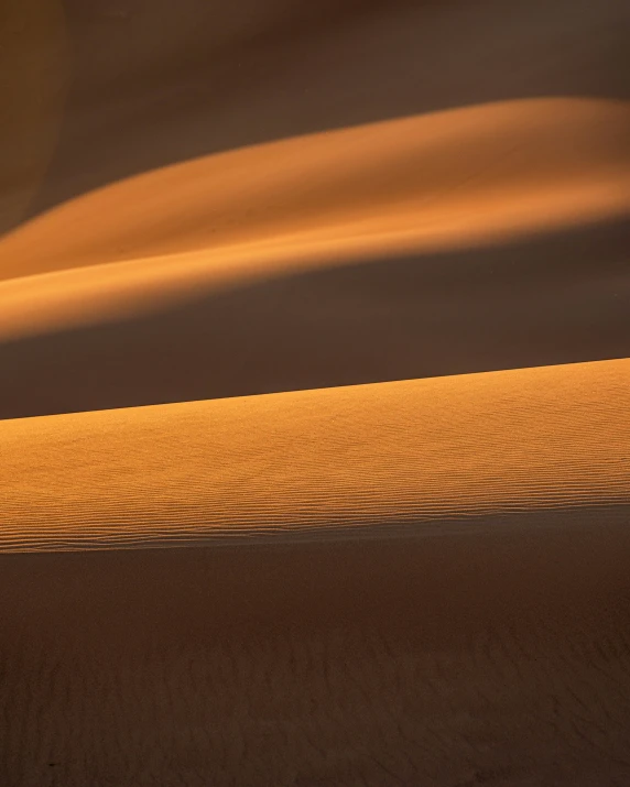 the light shines bright on an orange sand dunes