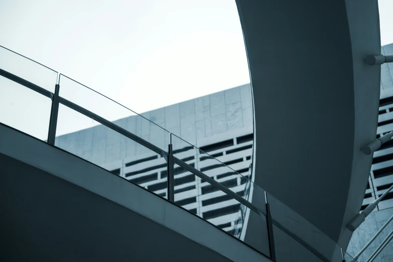 the roof has a metal handrail beside it