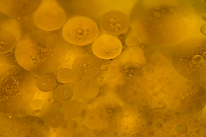 water bubbles and a yellow colored background