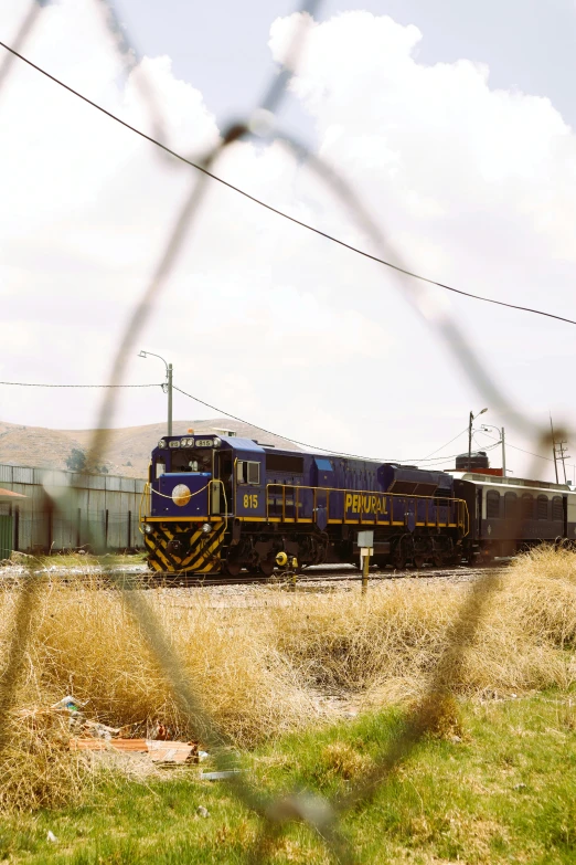 an image of a train traveling through the country side