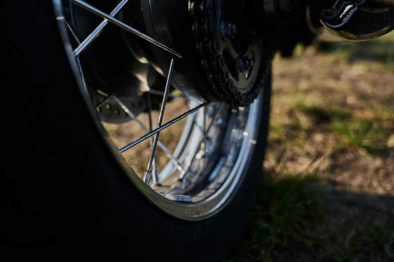 the rims and wheel of a motorcycle