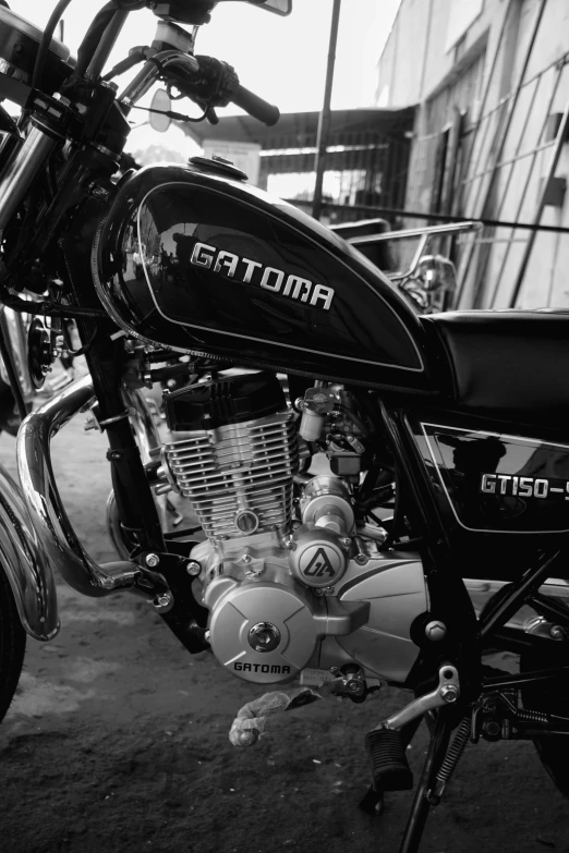 a black and white po of a motorcycle