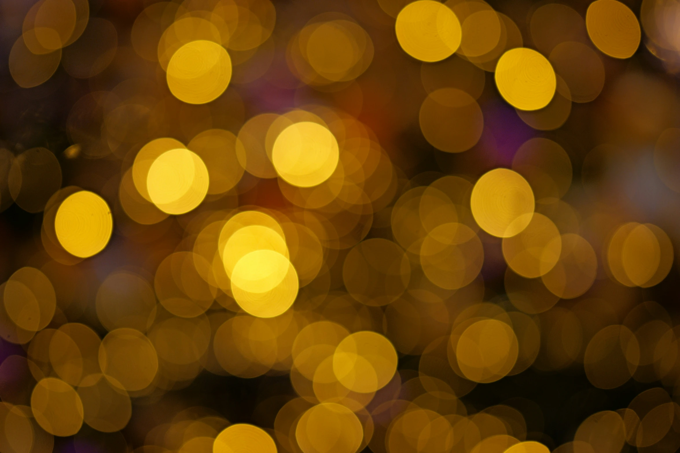 the blurred image of bright gold circles