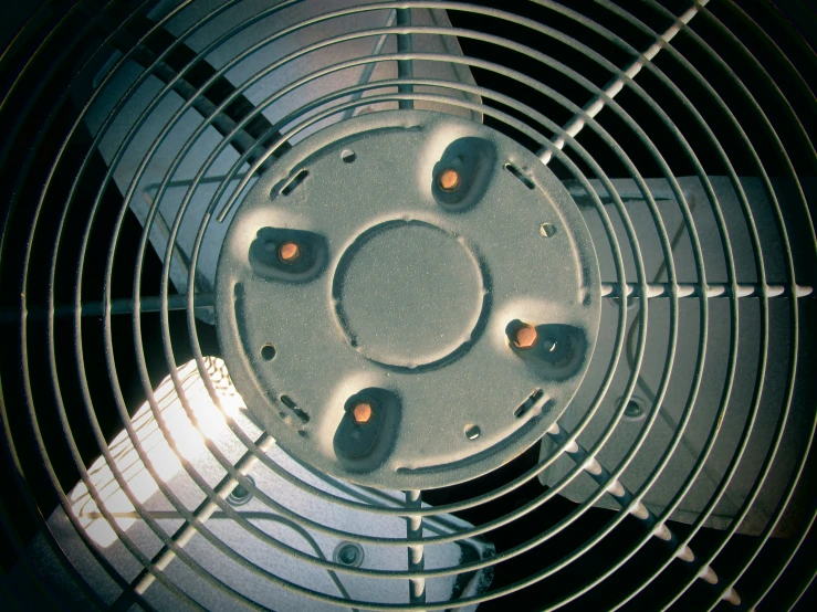 an air vent fan is seen here in this image