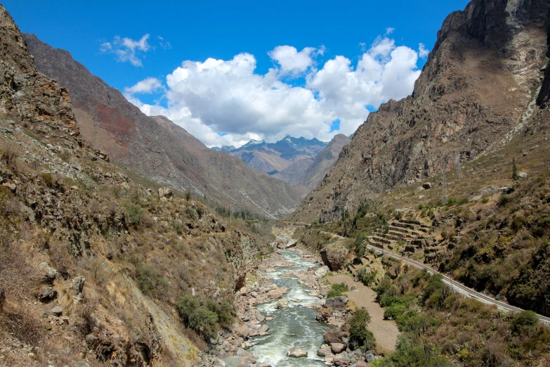 a stream that is running through a canyon