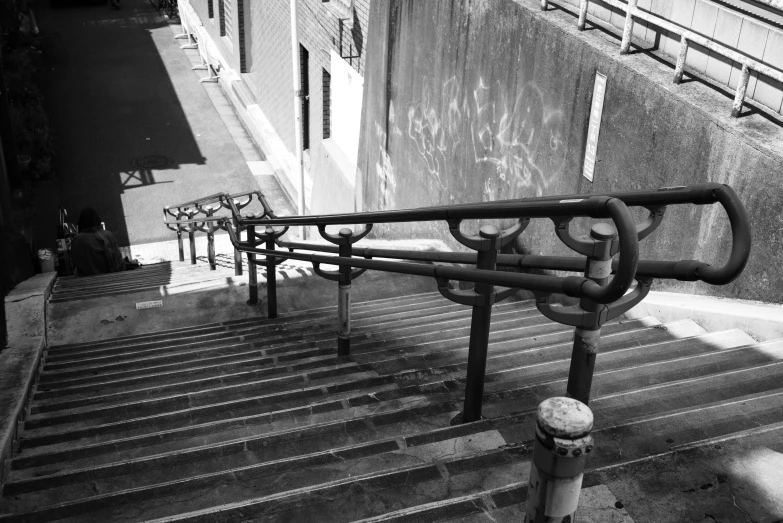 a couple of stairs leading up to a building