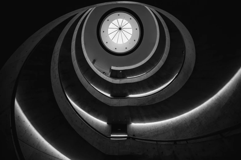 the top view of an indoor stair area