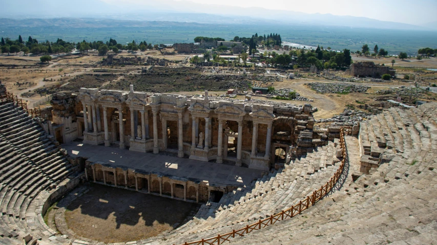 an aerial view of the ancient ruins and roman architecture