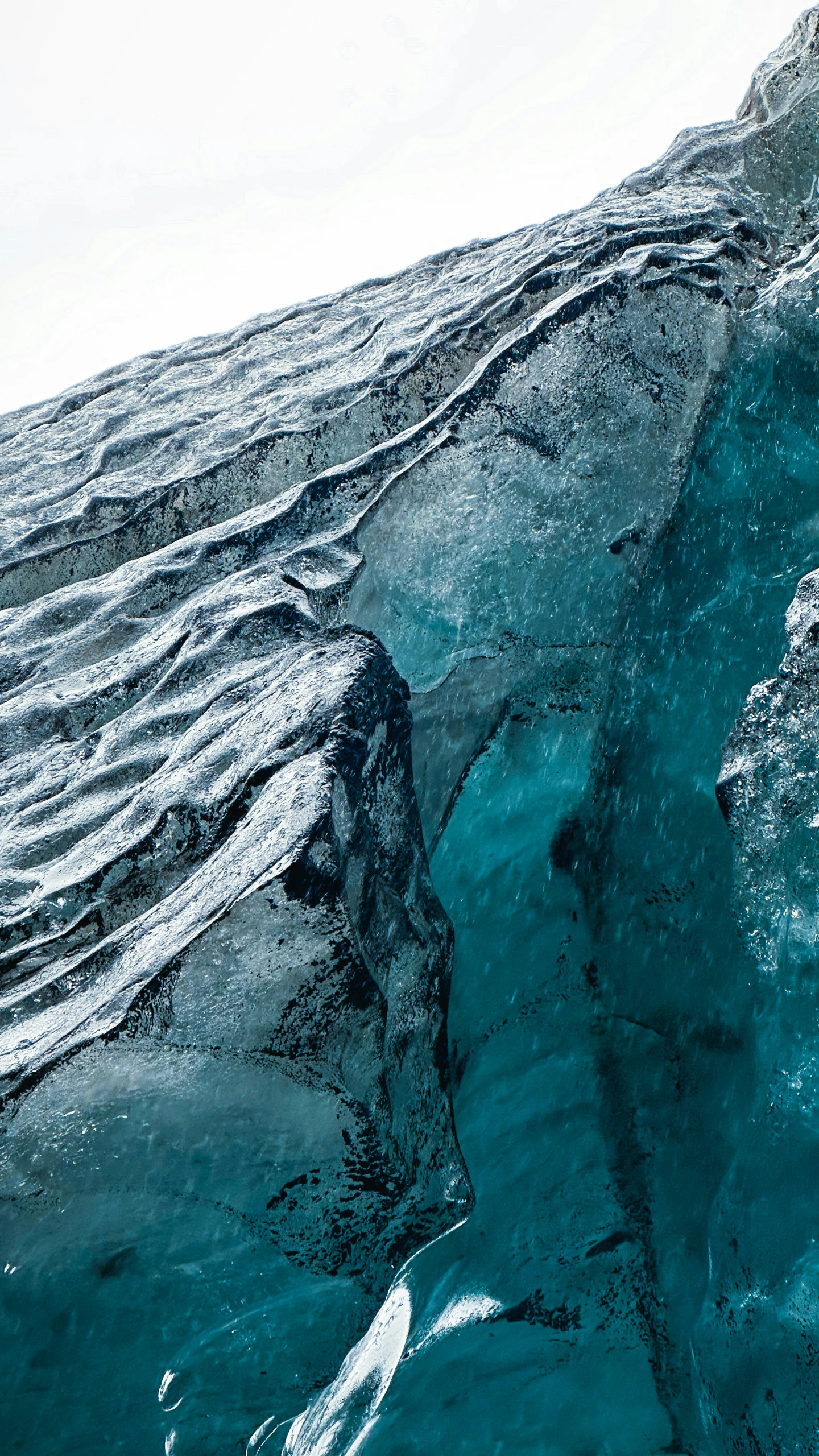 water with ice on top that is melting