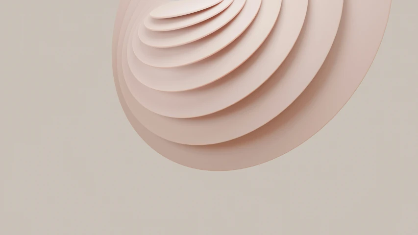 the abstract image of an artistic object made of rounded shapes