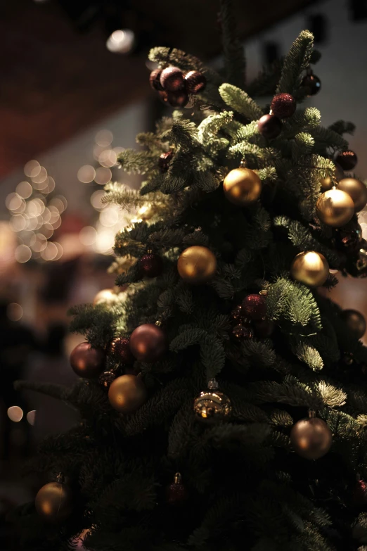 a small tree that has been decorated with ornaments